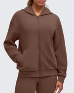 G4Free - Smoofit Modal Soft Full Zip Hoodies Jackets -GF25M527AA-S