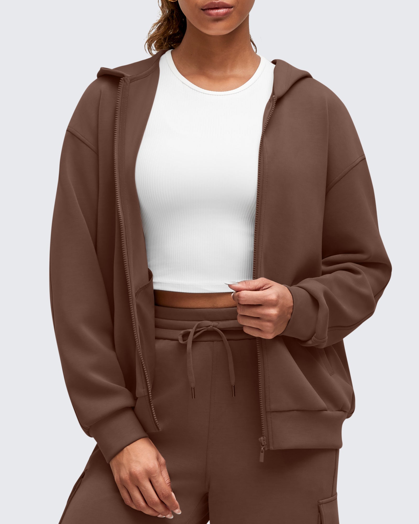 G4Free - Smoofit Modal Soft Full Zip Hoodies Jackets -GF25M527AA-S