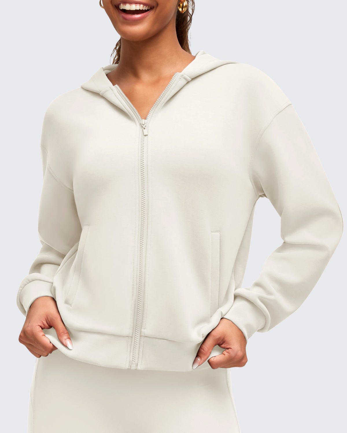 G4Free - Smoofit Modal Soft Full Zip Hoodies Jackets -GF25M527BA-S
