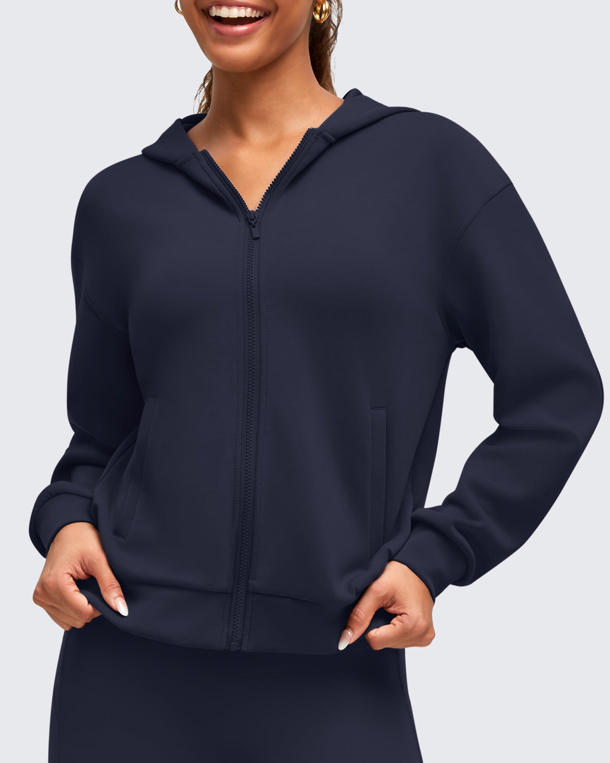 G4Free - Smoofit Modal Soft Full Zip Hoodies Jackets -GF25M527CA-S