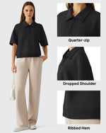 G4Free - Smoofit Modal Soft Zip Up Polo Shirts Short Sleeve -GF25K518CF-XS