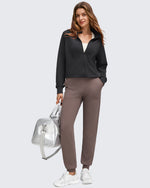 G4Free - Smoofit Modal Zip Up Mock Neck Pockets Sweatshirts -GF25M551AF-XS