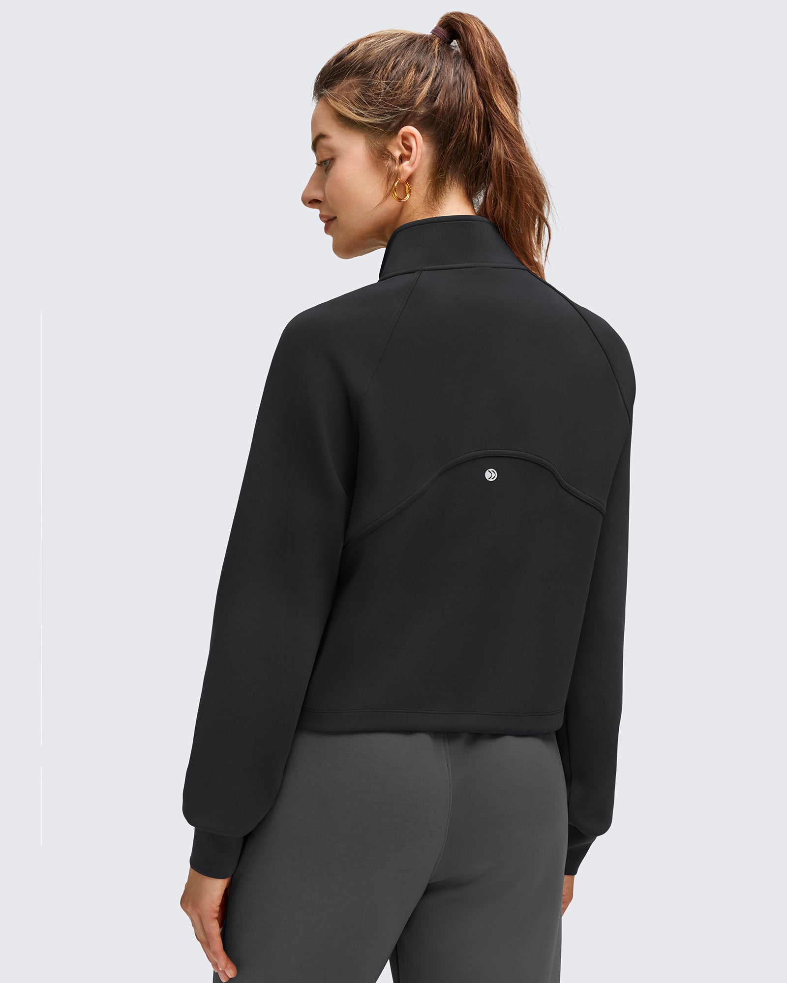 G4Free - Smoofit Modal Zip Up Mock Neck Pockets Sweatshirts -GF25M551AF-XS