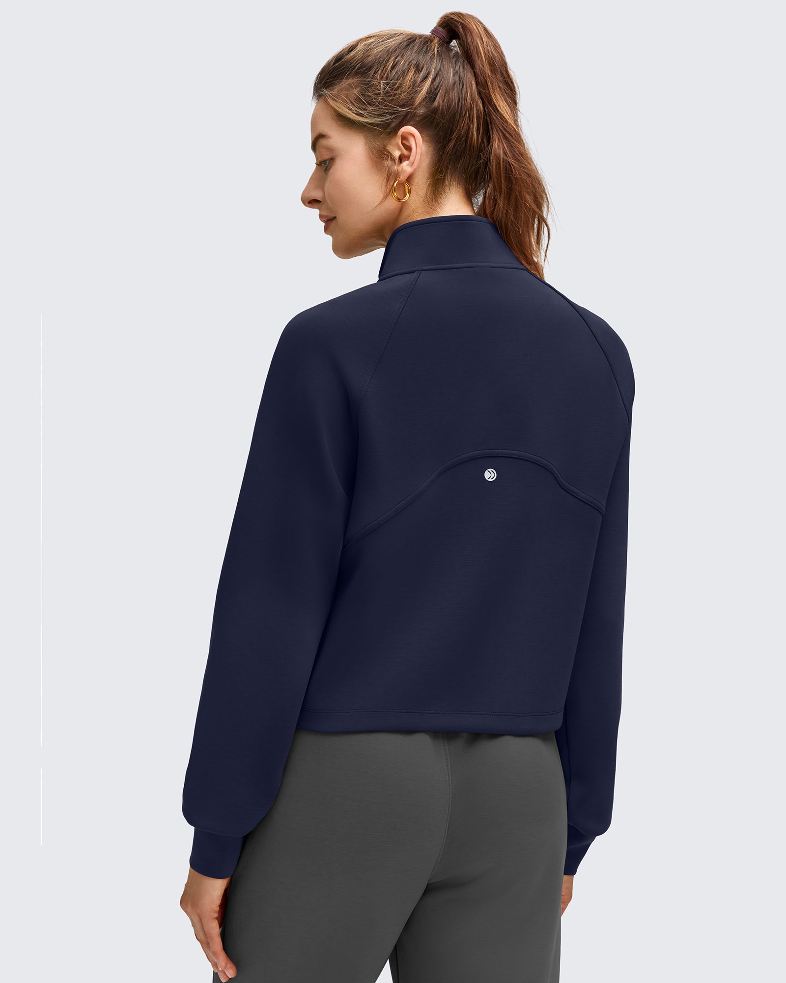 G4Free - Smoofit Modal Zip Up Mock Neck Pockets Sweatshirts -GF25M551AF-XS