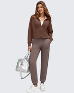 G4Free - Smoofit Modal Zip Up Mock Neck Pockets Sweatshirts -GF25M551AF-XS