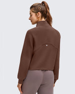 G4Free - Smoofit Modal Zip Up Mock Neck Pockets Sweatshirts -GF25M551AF-XS