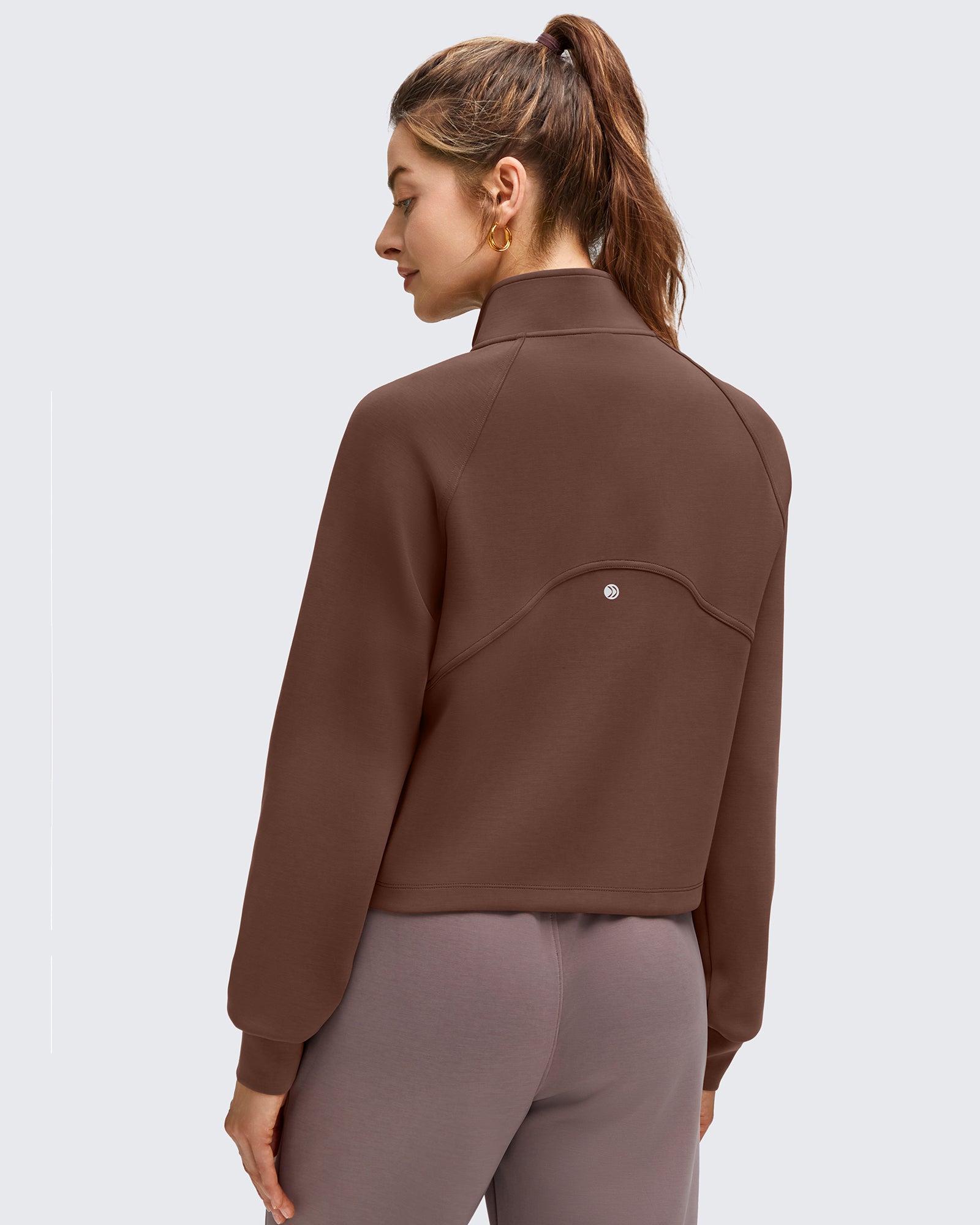 G4Free - Smoofit Modal Zip Up Mock Neck Pockets Sweatshirts -GF25M551AF-XS