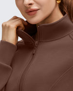 G4Free - Smoofit Modal Zip Up Mock Neck Pockets Sweatshirts -GF25M551AF-XS
