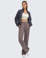 G4Free - Smoofit Modal Zip Up Mock Neck Pockets Sweatshirts -GF25M551AF-XS