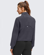 G4Free - Smoofit Modal Zip Up Mock Neck Pockets Sweatshirts -GF25M551AF-XS