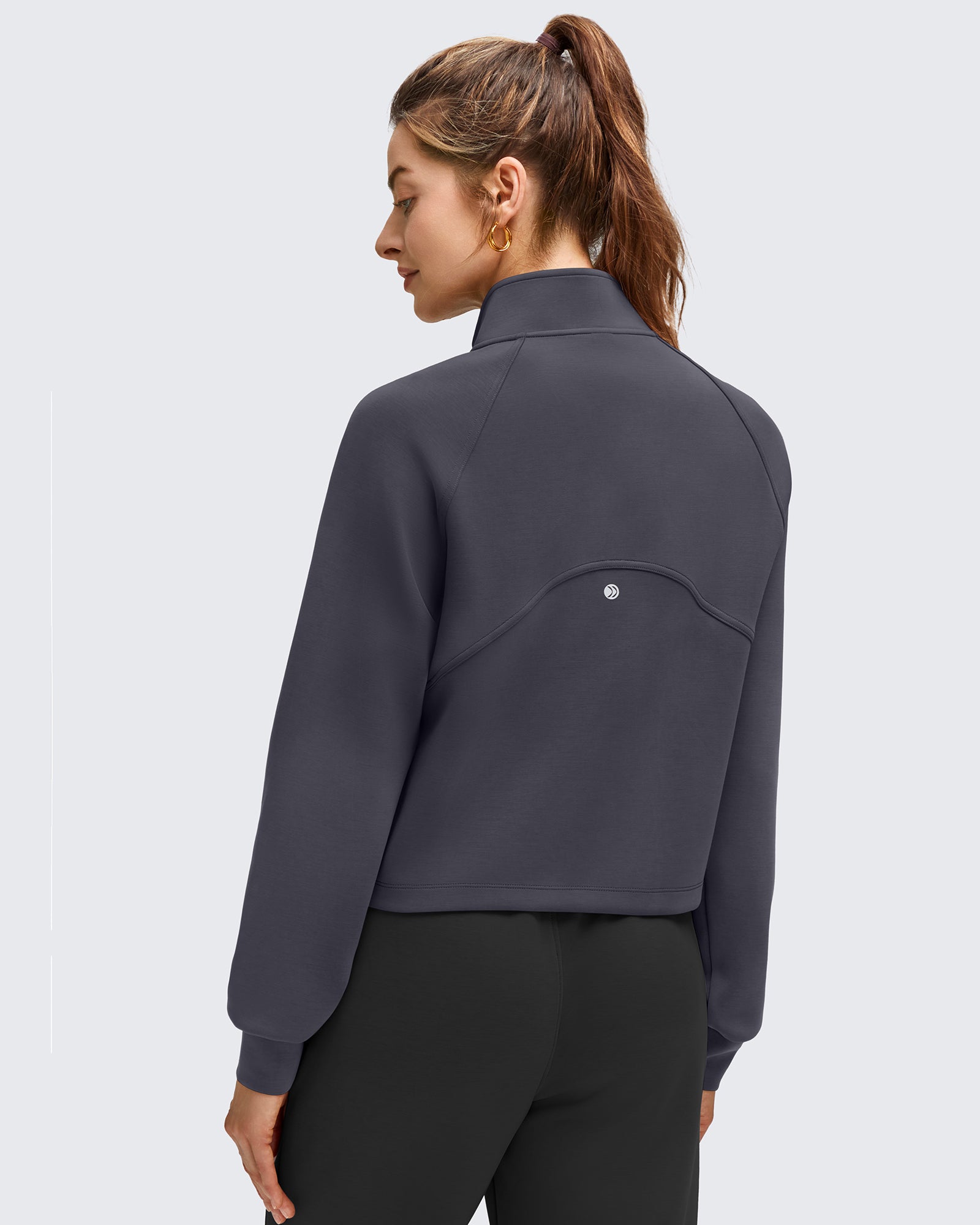 G4Free - Smoofit Modal Zip Up Mock Neck Pockets Sweatshirts -GF25M551AF-XS