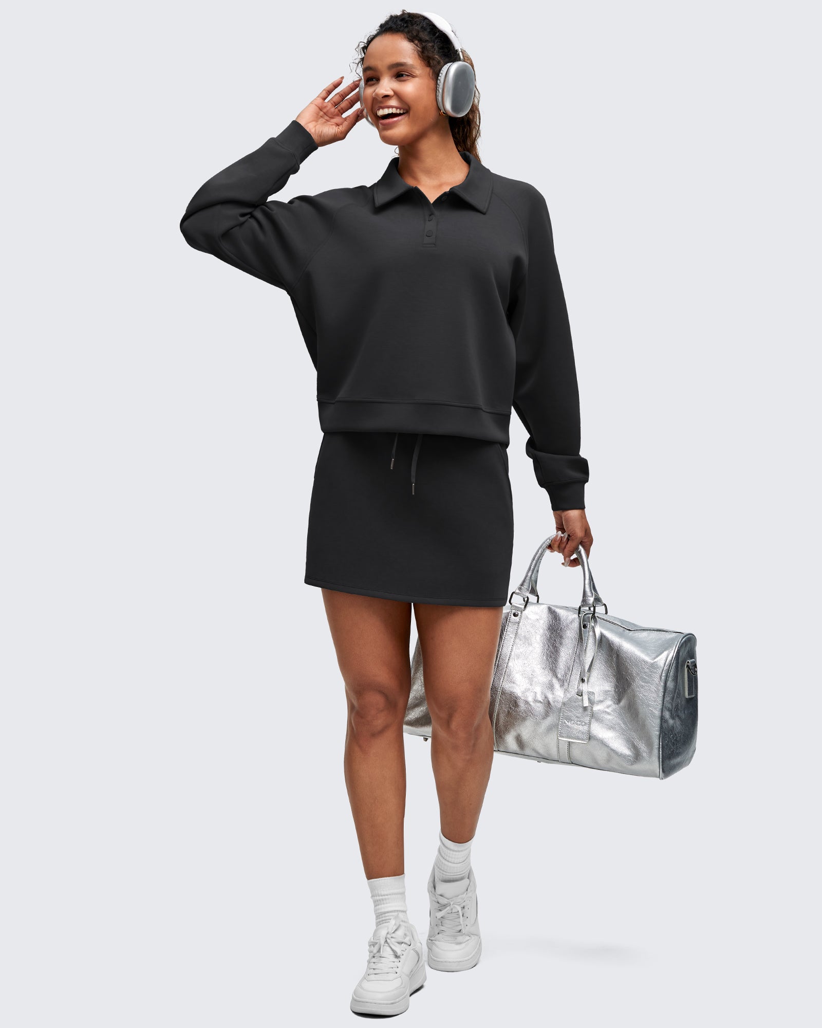 G4Free - Smoofit Polo Pullover Button Up Sweatshirts -GF25F540FF-XS