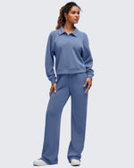 G4Free - Smoofit Polo Pullover Button Up Sweatshirts -GF25F540FF-XS
