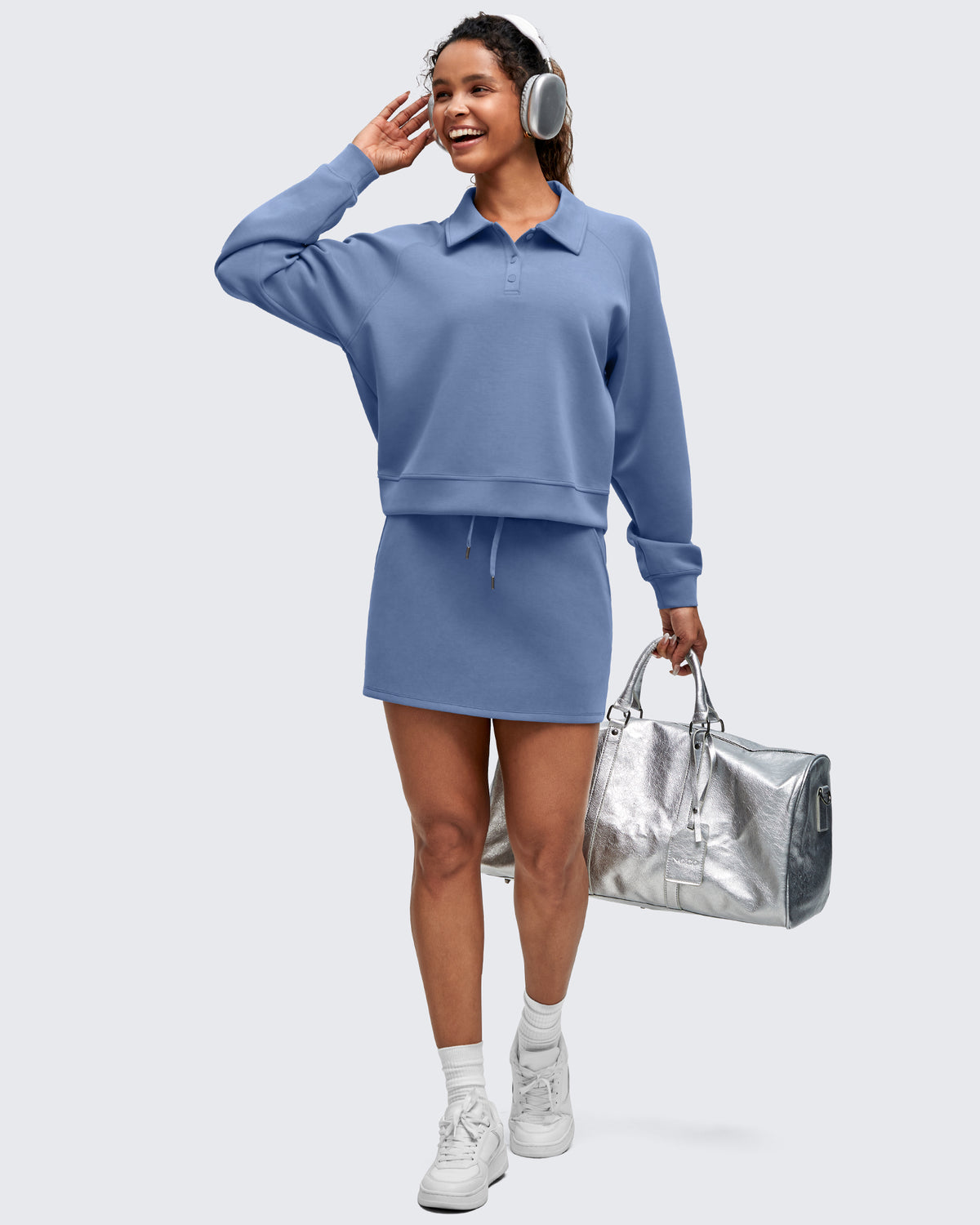 G4Free - Smoofit Polo Pullover Button Up Sweatshirts -GF25F540FF-XS