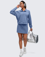 G4Free - Smoofit Polo Pullover Button Up Sweatshirts -GF25F540FF-XS
