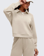G4Free - Smoofit Polo Pullover Button Up Sweatshirts -GF25F540FF-XS
