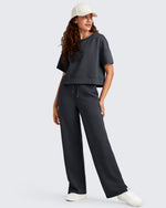 G4Free - Smoofit Side Slit Drawstring Loose Sweatpants -GF25J491AA-S