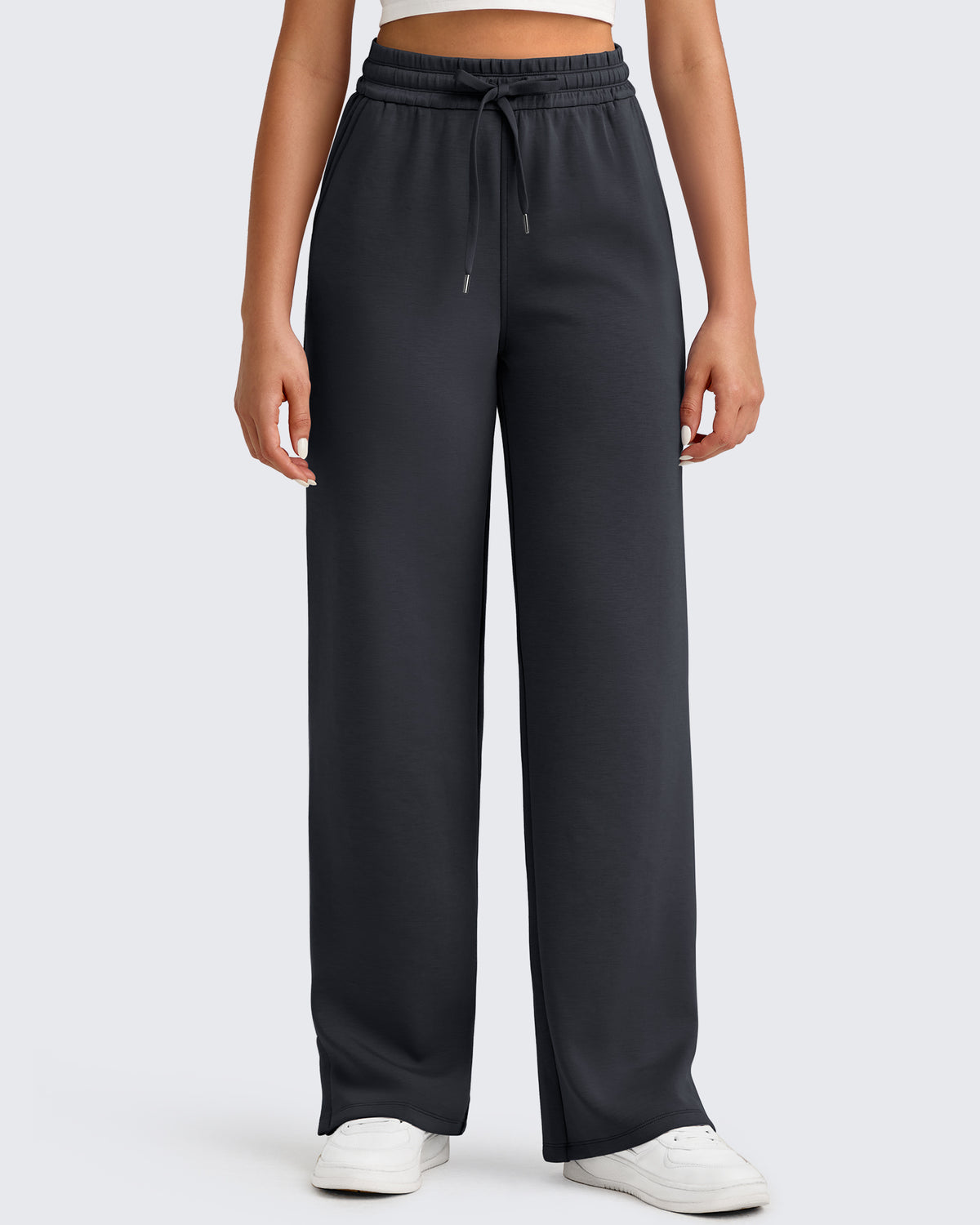 G4Free - Smoofit Side Slit Drawstring Loose Sweatpants -GF25J491AA-S