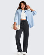 G4Free - Smoofit Side Slit Drawstring Loose Sweatpants -GF25J491AA-S