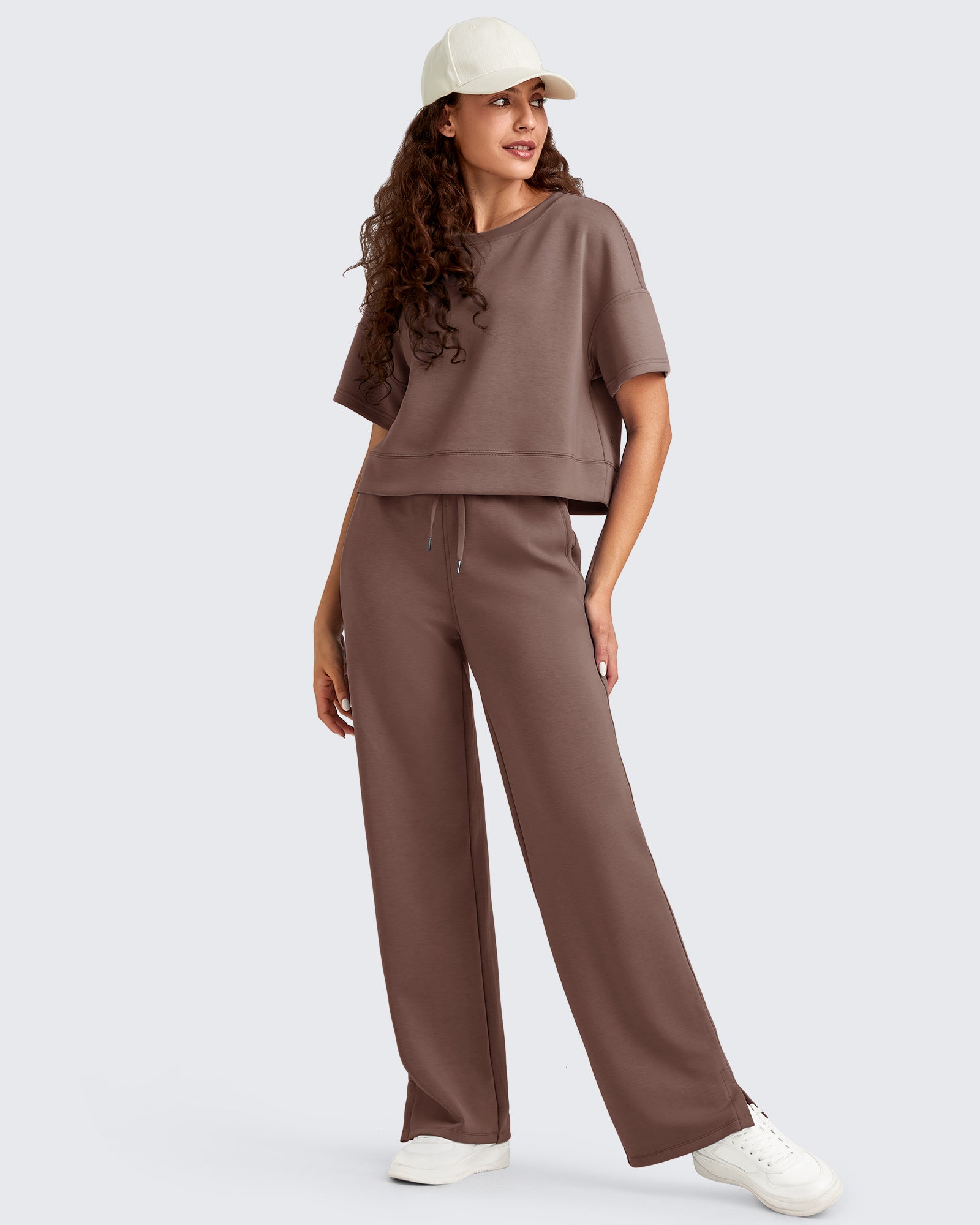 G4Free - Smoofit Side Slit Drawstring Loose Sweatpants -GF25J491AA-S