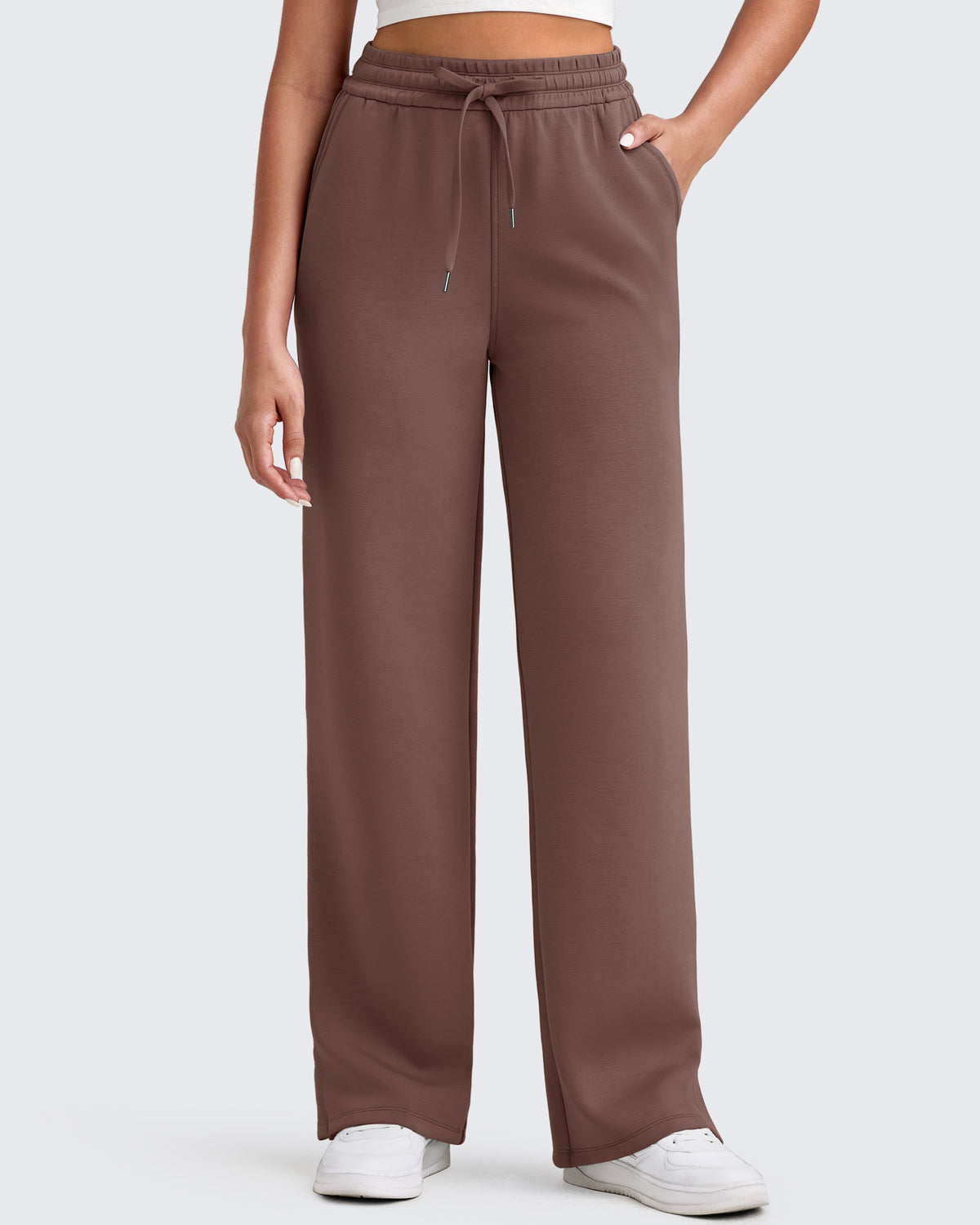 G4Free - Smoofit Side Slit Drawstring Loose Sweatpants -GF25J491AA-S