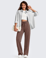 G4Free - Smoofit Side Slit Drawstring Loose Sweatpants -GF25J491AA-S
