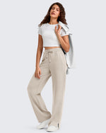 G4Free - Smoofit Side Slit Drawstring Loose Sweatpants -GF25J491AA-S