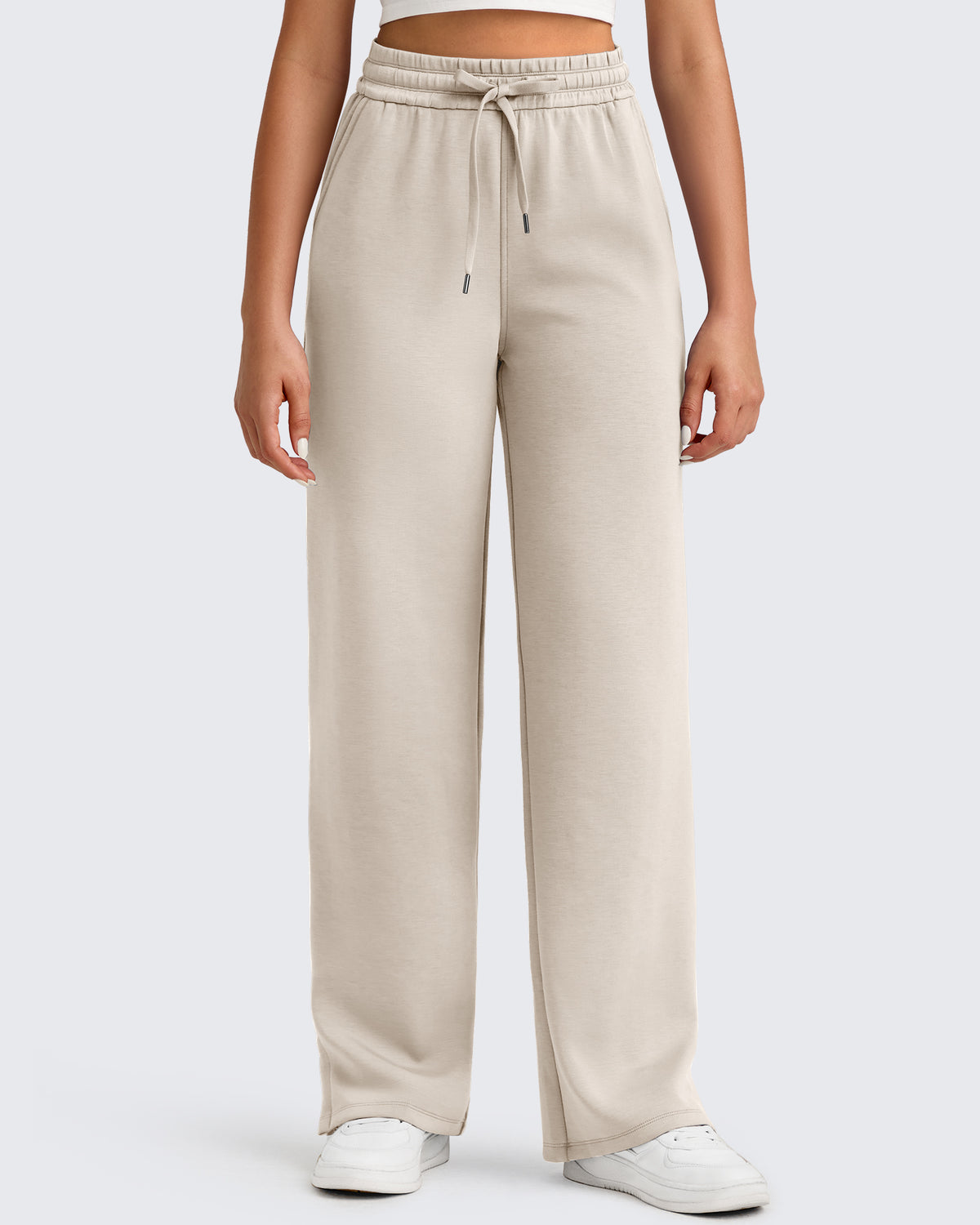 G4Free - Smoofit Side Slit Drawstring Loose Sweatpants -GF25J491AA-S