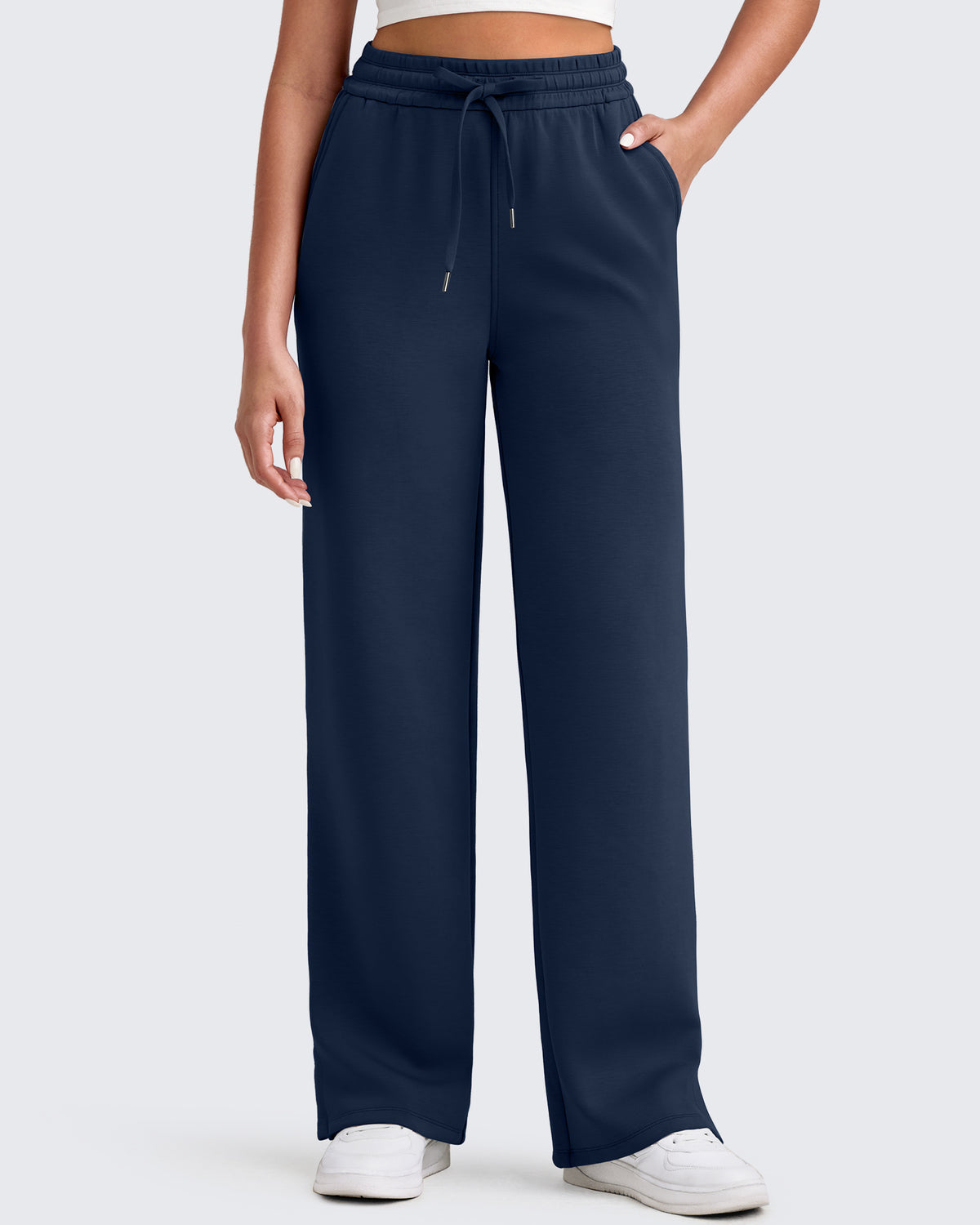 G4Free - Smoofit Side Slit Drawstring Loose Sweatpants -GF25J491AA-S