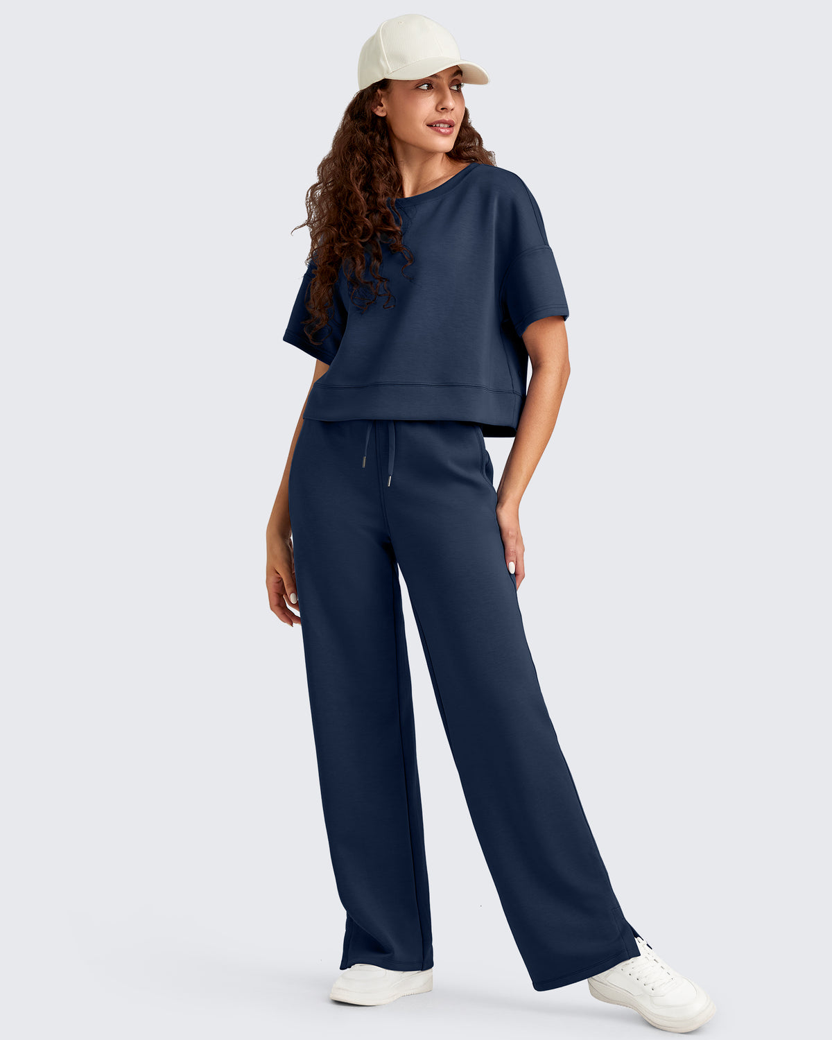 G4Free - Smoofit Side Slit Drawstring Loose Sweatpants -GF25J491AA-S