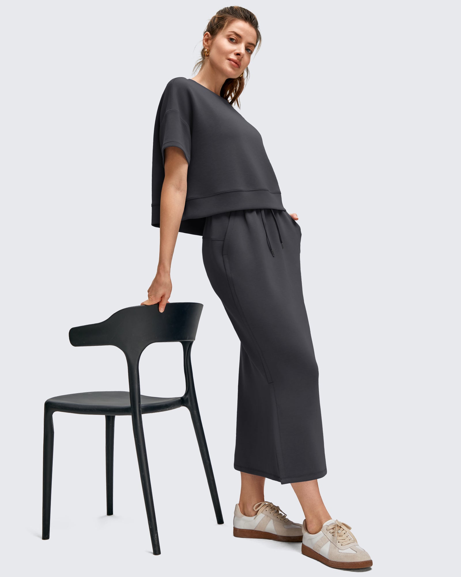 G4Free - Smoofit Side Slits Drawstring Long Skirts -GF25S465EA-S