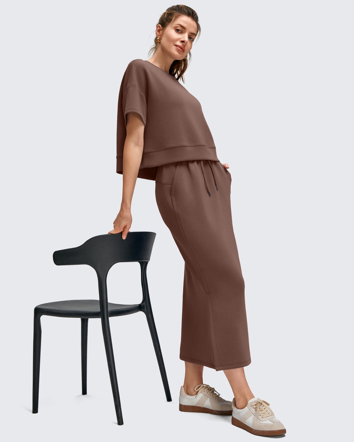 G4Free - Smoofit Side Slits Drawstring Long Skirts -GF25S465EA-S