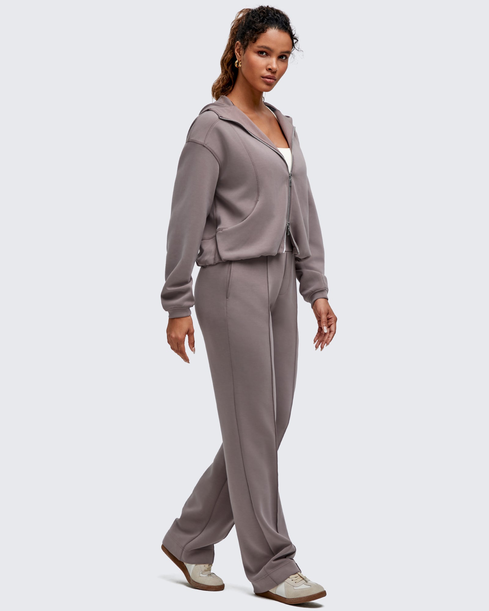 G4Free - Smoofit Straight Leg Elastic High Waist Dress Pants -GF25D584AA-S
