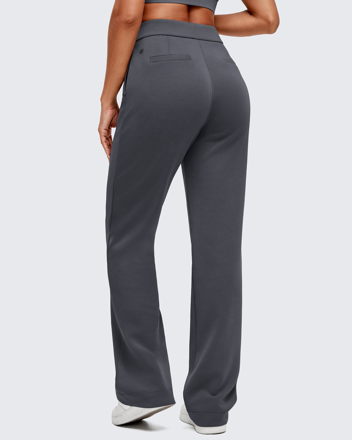 G4Free - Smoofit Straight Leg Elastic High Waist Dress Pants -GF25D584AA-S