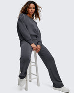 G4Free - Smoofit Straight Leg Elastic High Waist Dress Pants -GF25D584AA-S