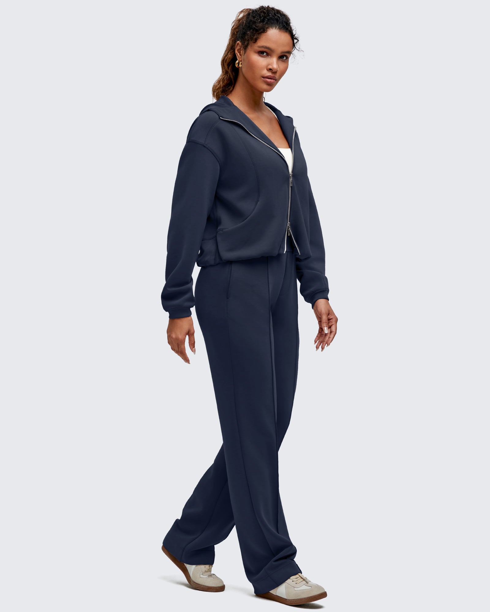 G4Free - Smoofit Straight Leg Elastic High Waist Dress Pants -GF25D584AA-S