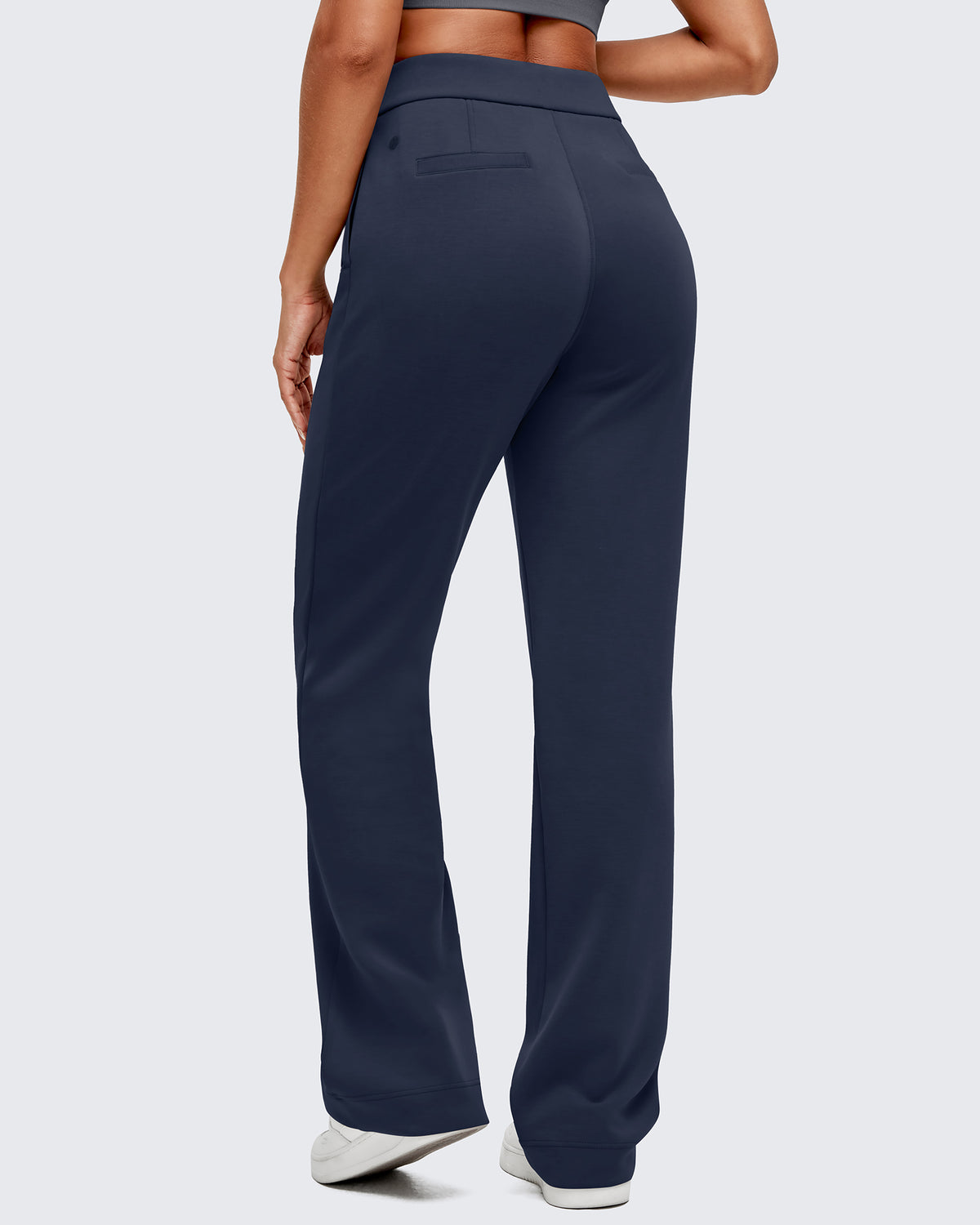 G4Free - Smoofit Straight Leg Elastic High Waist Dress Pants -GF25D584AA-S