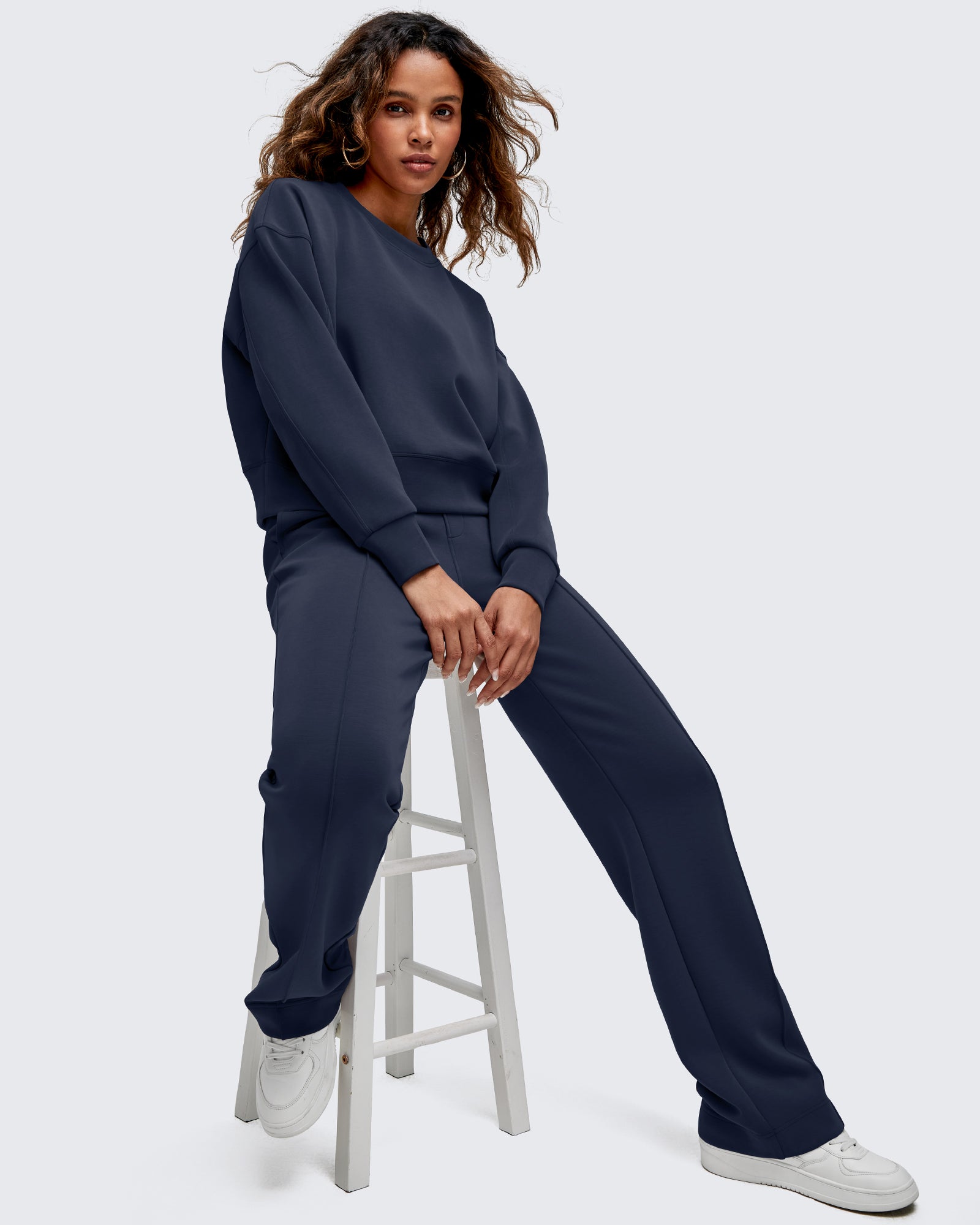 G4Free - Smoofit Straight Leg Elastic High Waist Dress Pants -GF25D584AA-S