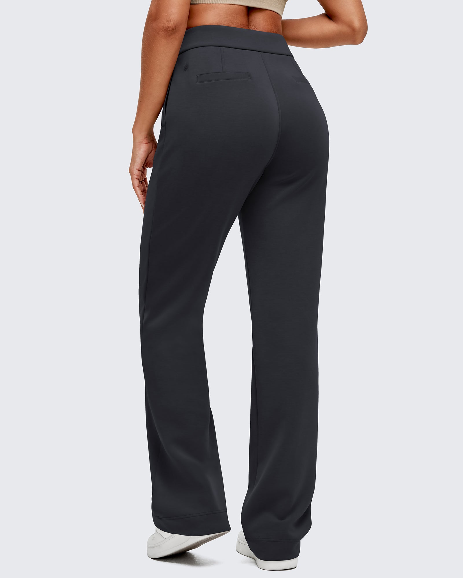G4Free - Smoofit Straight Leg Elastic High Waist Dress Pants -GF25D584AA-S