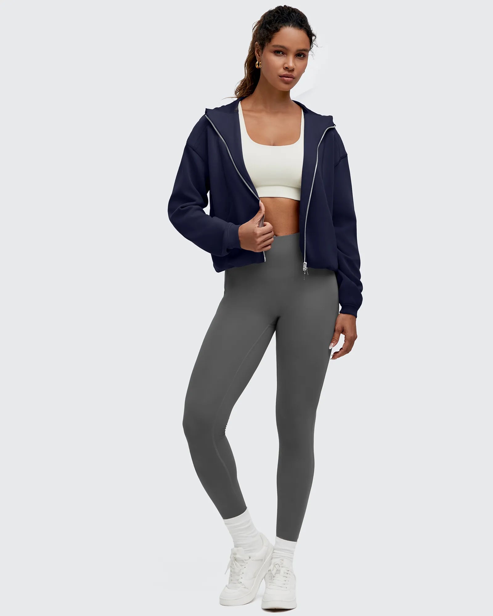 G4Free - Smoofit Two-Way Full Zip Modal Hoodie Jackets -GF25M536AA-S