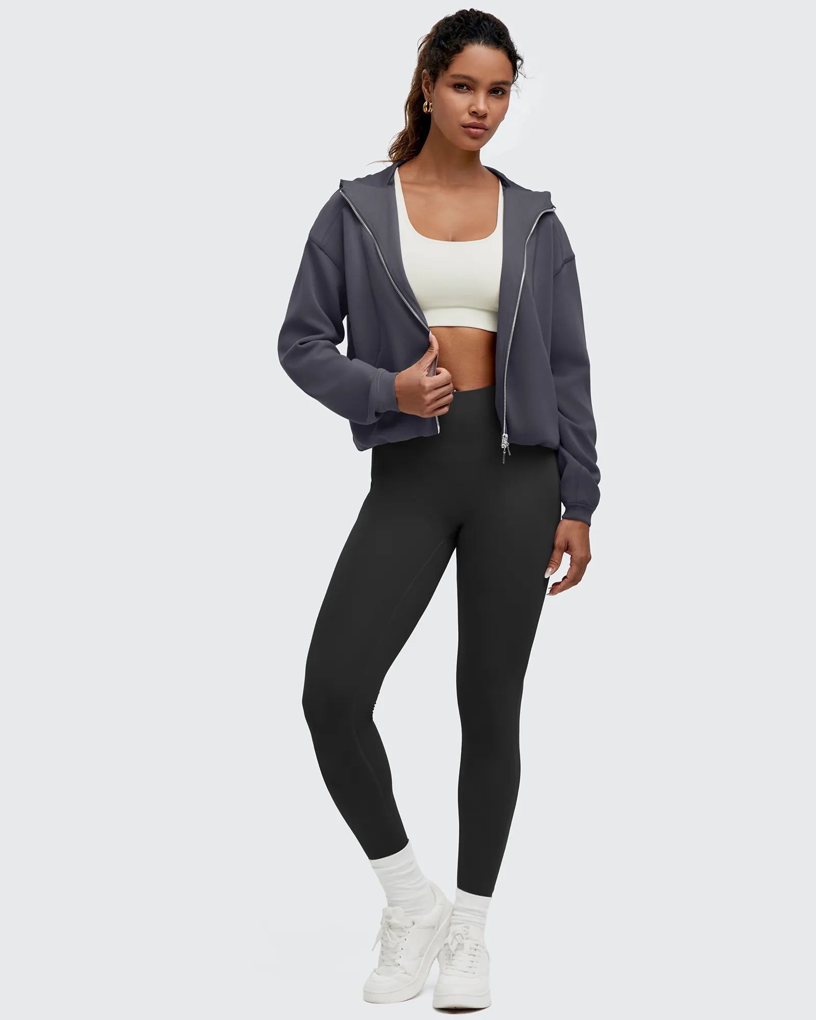 G4Free - Smoofit Two-Way Full Zip Modal Hoodie Jackets -GF25M536AA-S