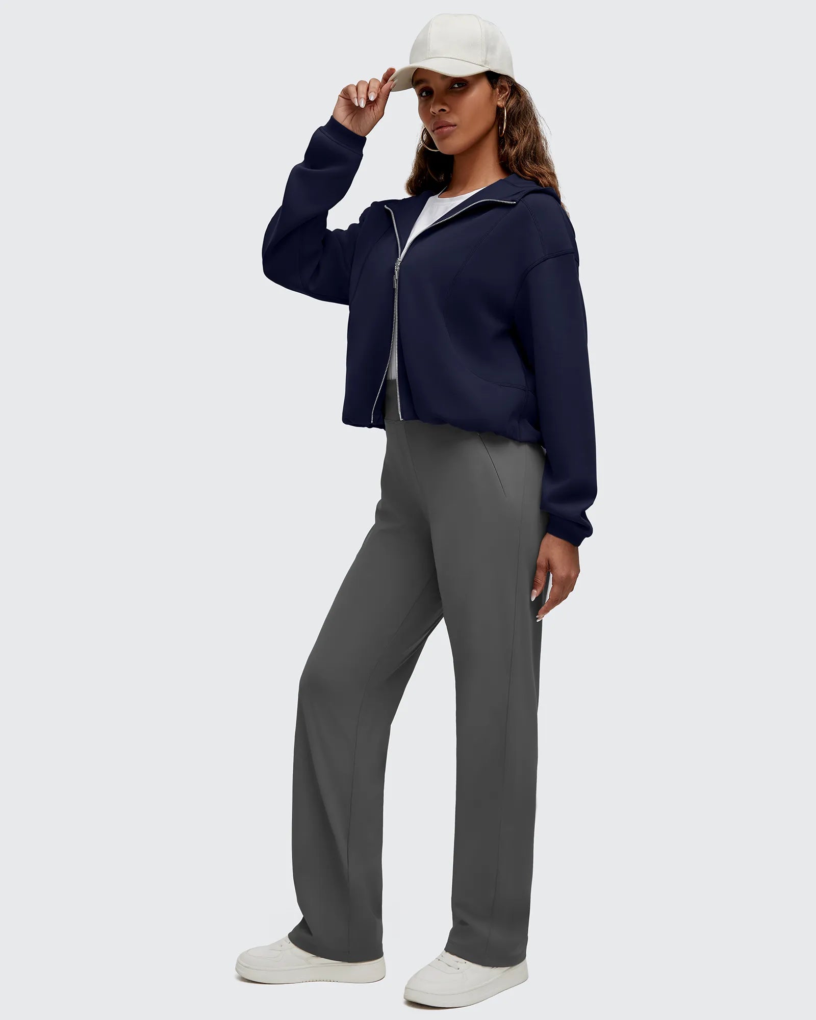 G4Free - Smoofit Two-Way Full Zip Modal Hoodie Jackets -GF25M536AA-S