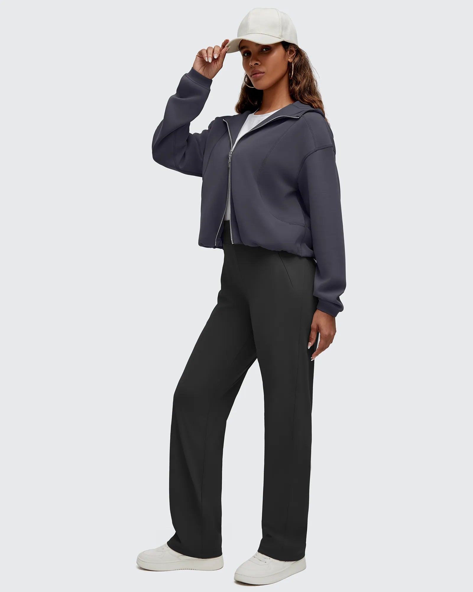 G4Free - Smoofit Two-Way Full Zip Modal Hoodie Jackets -GF25M536AA-S