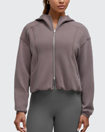 G4Free - Smoofit Two-Way Full Zip Modal Hoodie Jackets -GF25M536AA-S