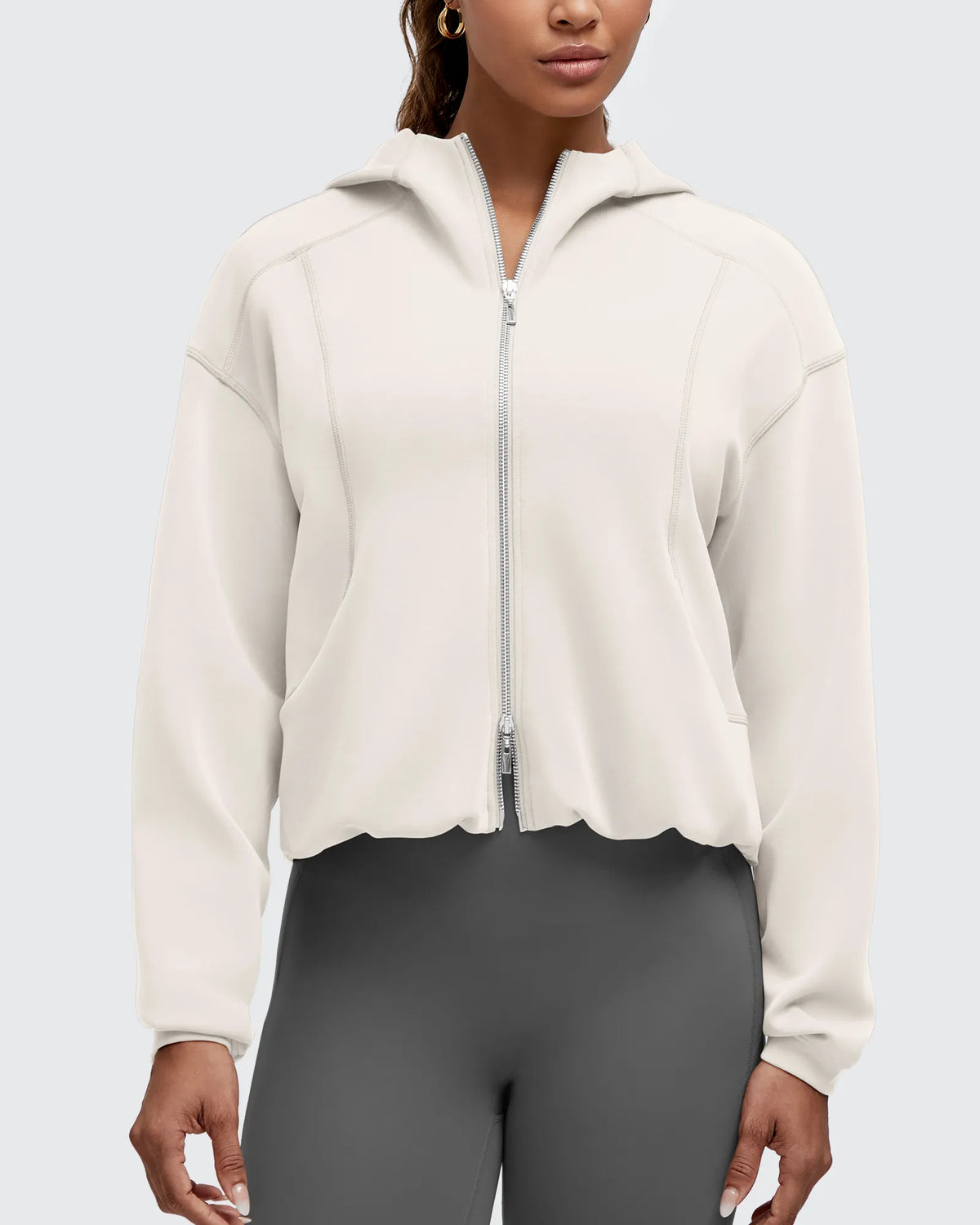 G4Free - Smoofit Two-Way Full Zip Modal Hoodie Jackets -GF25M536AA-S