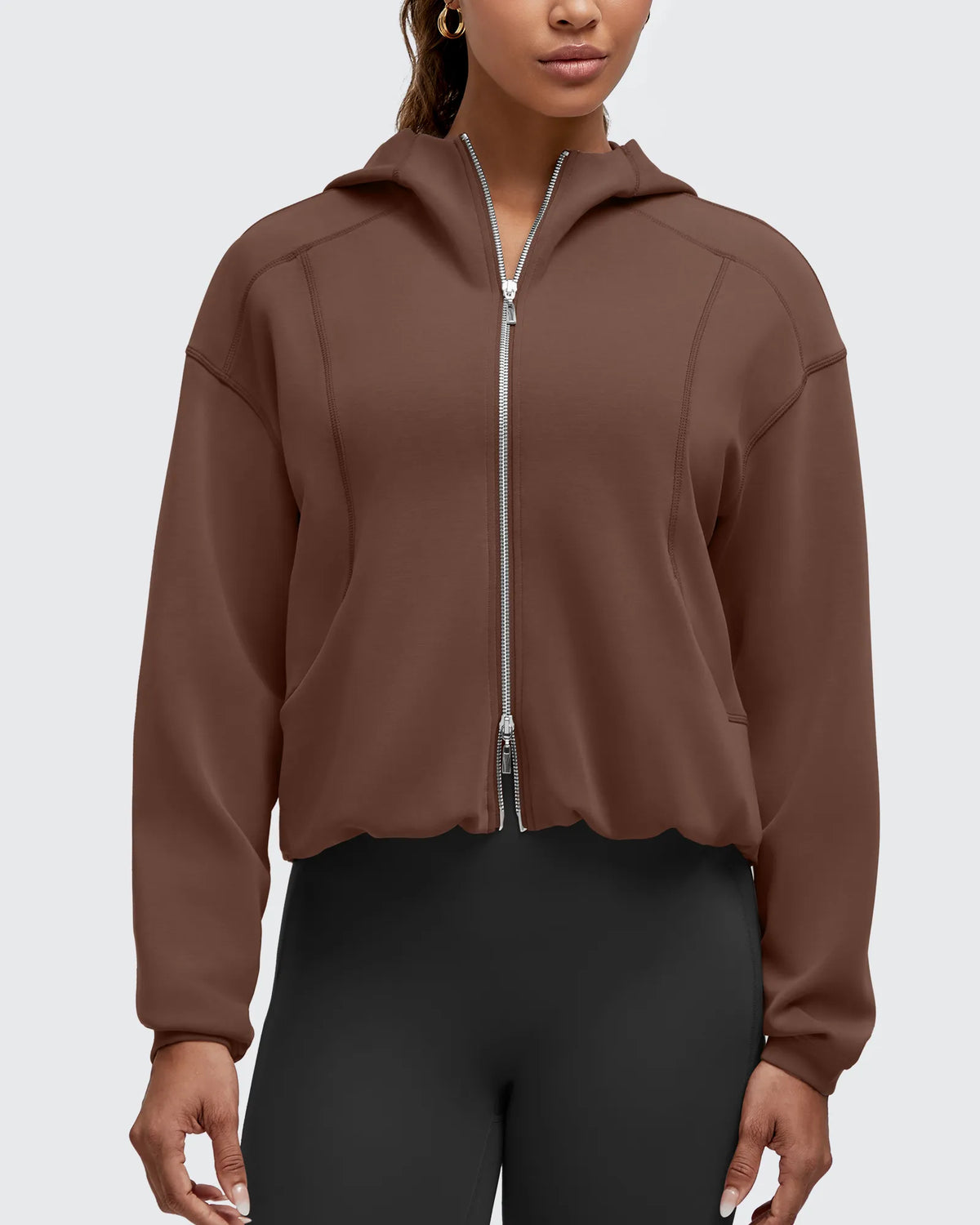 G4Free - Smoofit Two-Way Full Zip Modal Hoodie Jackets -GF25M536AA-S