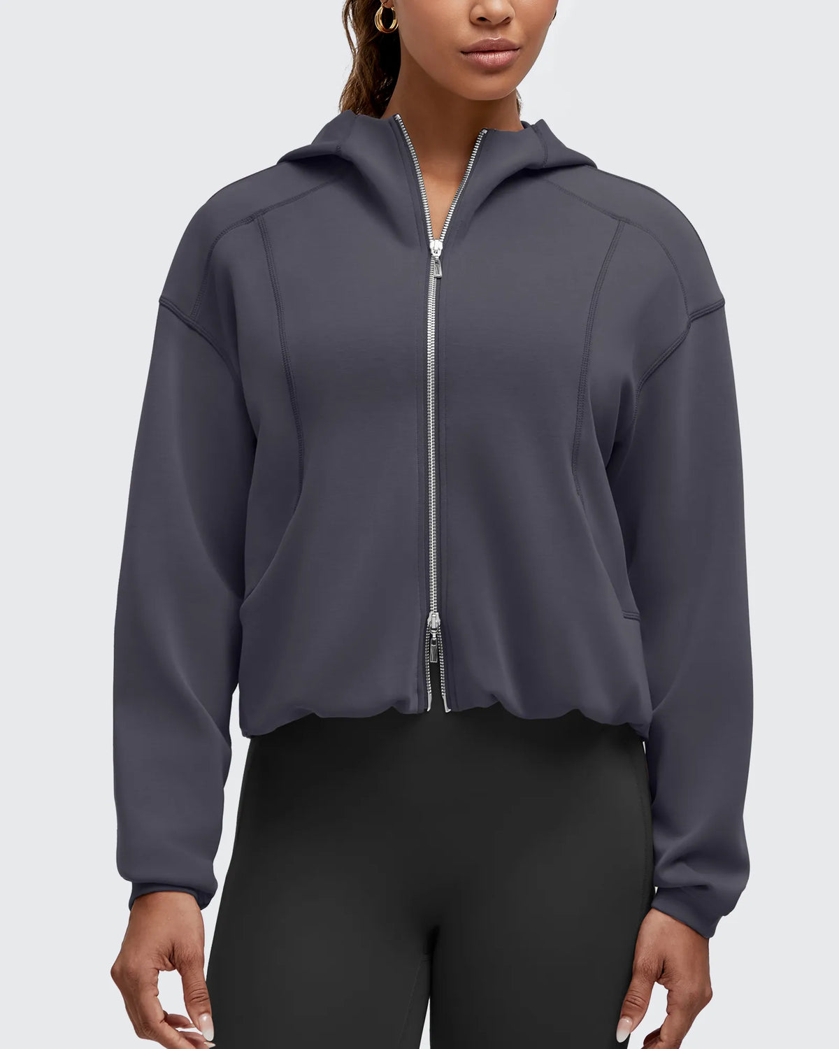 G4Free - Smoofit Two-Way Full Zip Modal Hoodie Jackets -GF25M536AA-S