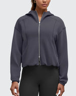 G4Free - Smoofit Two-Way Full Zip Modal Hoodie Jackets -GF25M536AA-S