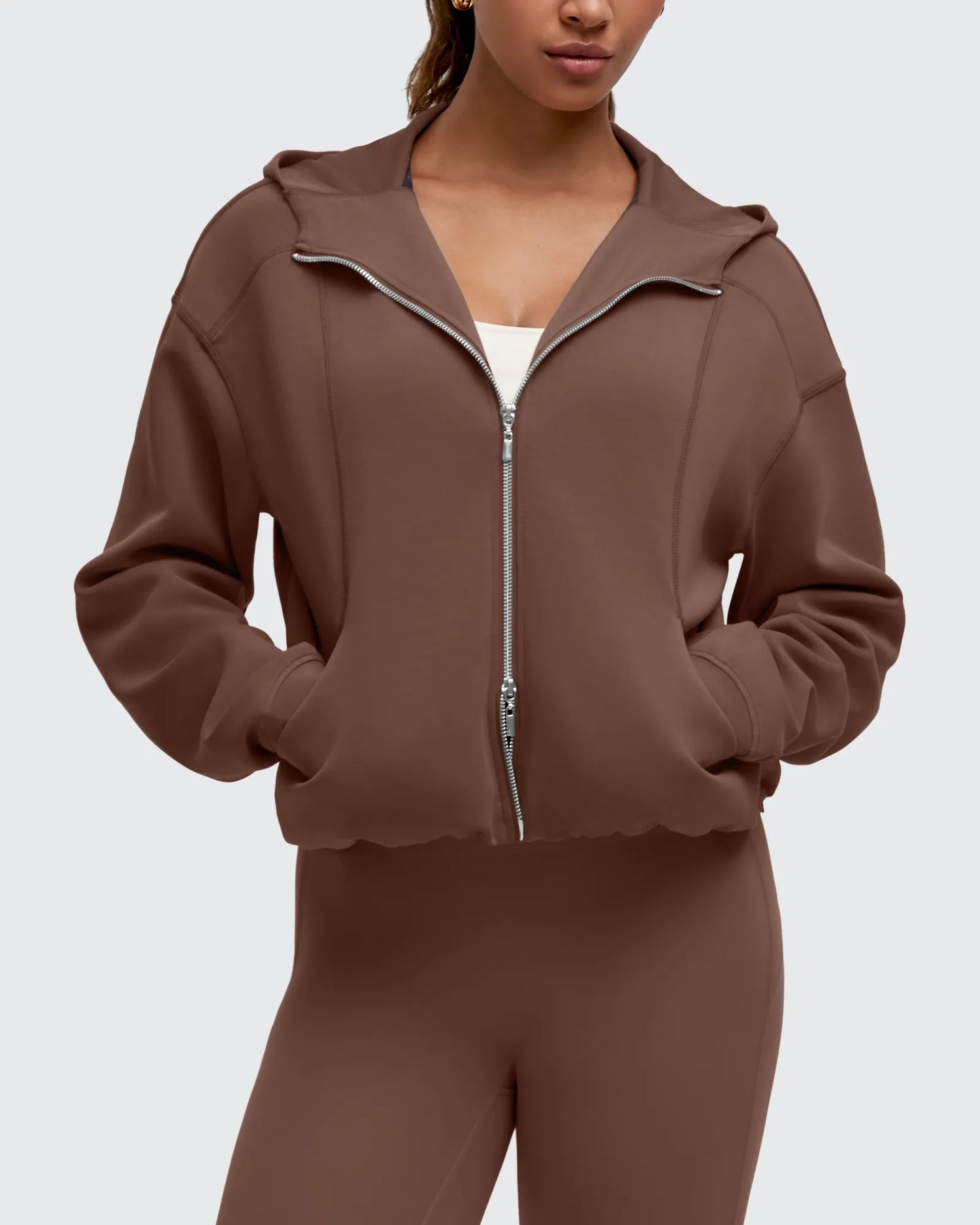 G4Free - Smoofit Two-Way Full Zip Modal Hoodie Jackets -GF25M536AA-S