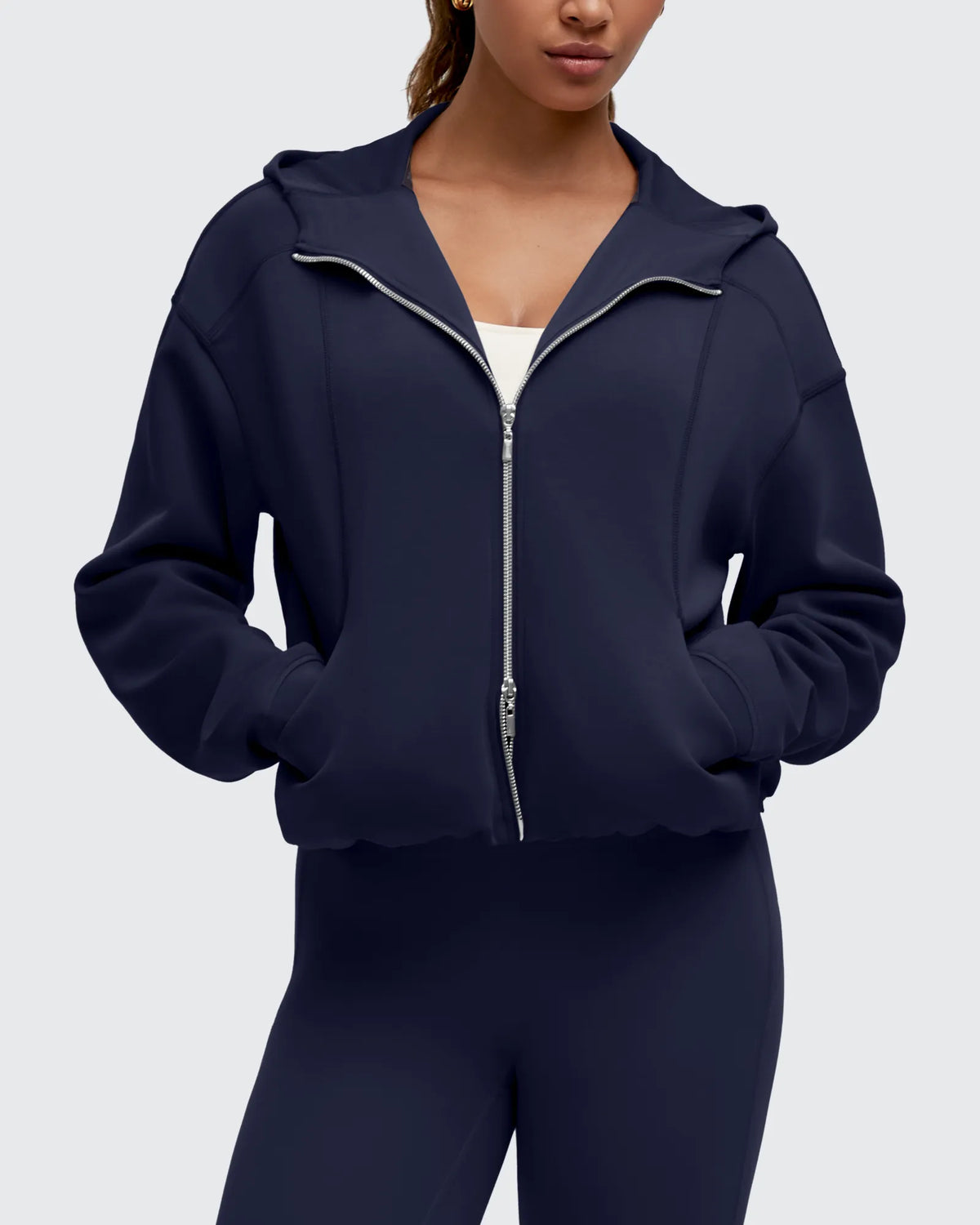G4Free - Smoofit Two-Way Full Zip Modal Hoodie Jackets -GF25M536AA-S